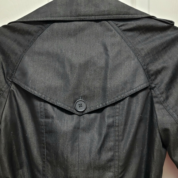 Willi Smith Ladies Black Double Breasted Trench coat - Picture 4 of 6